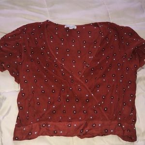 red blouse from tilly’s